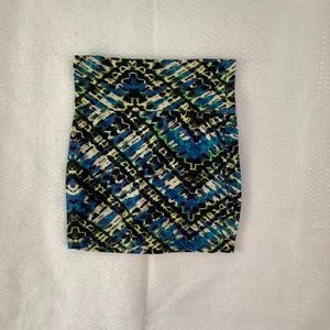 Lily White stretch geometric patterned skirt